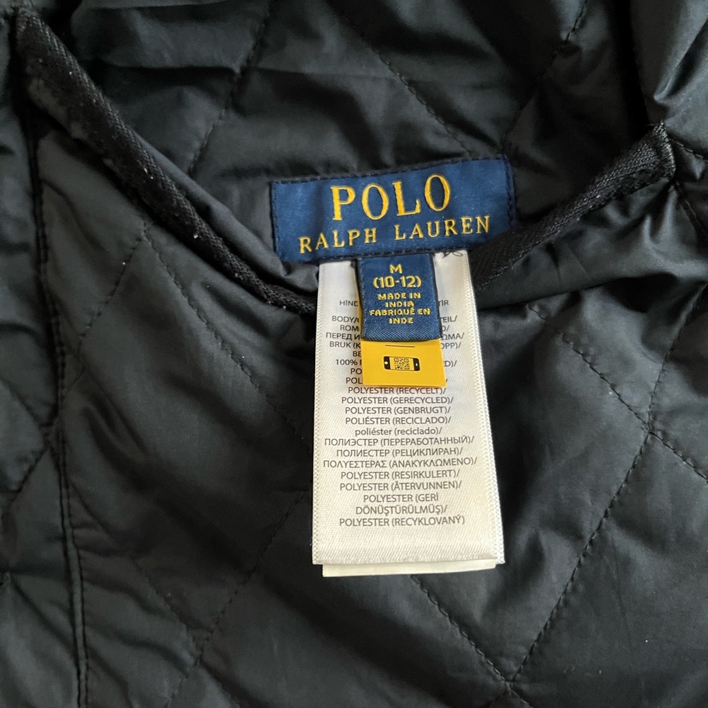 Polo by Ralph Lauren Reversible Navy and Green Quilted Puffer Jacket - Picture 6 of 6